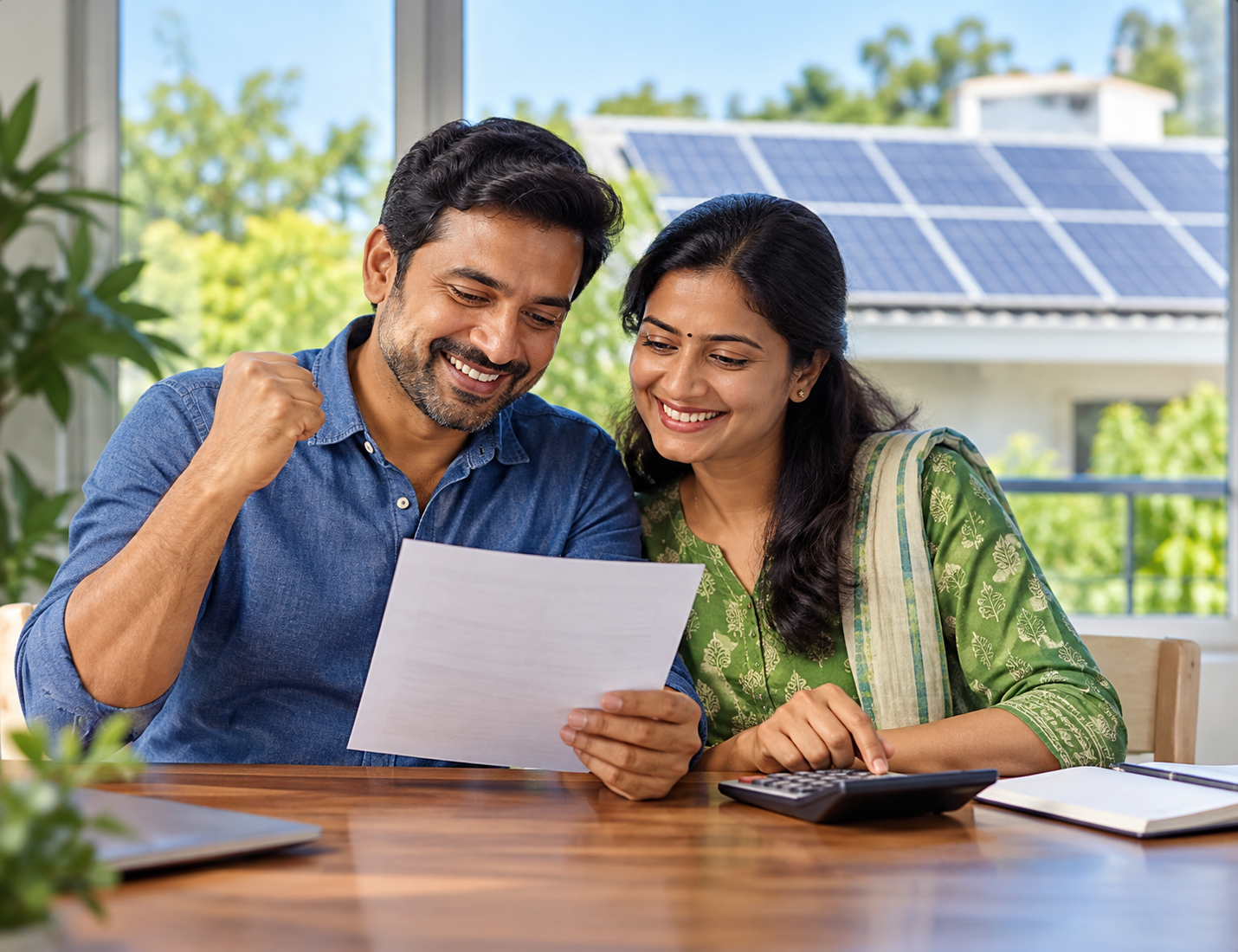 Homeowners exploring rooftop solar options